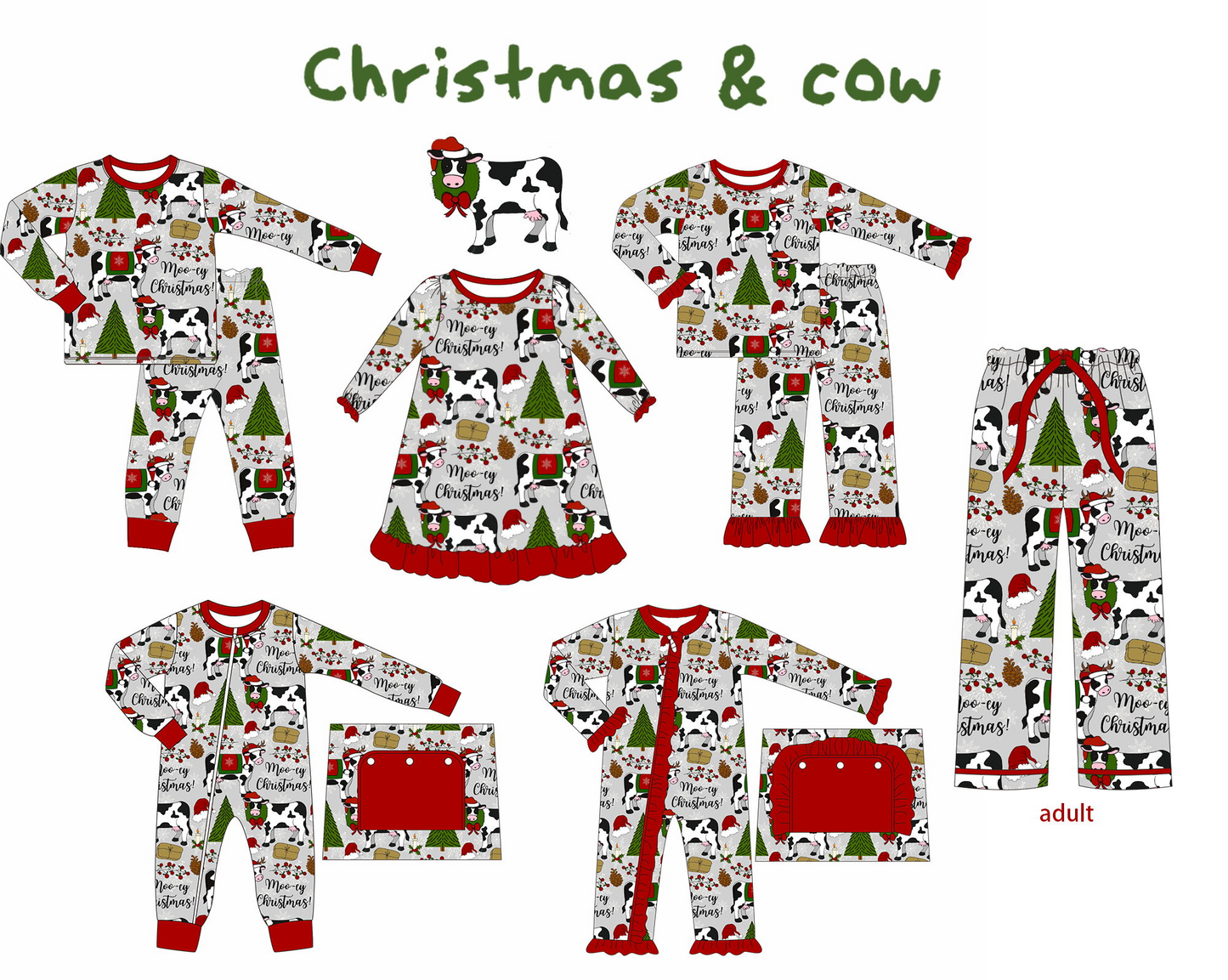 GLD0539 Christmas tree cowgirl short sleeves girl dress preorder 202409 sibling