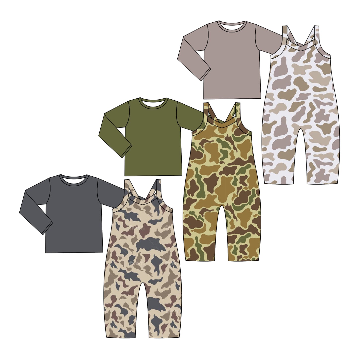 GLP2010 组合 preorder camo pants jumpsuit girl outfit 202409