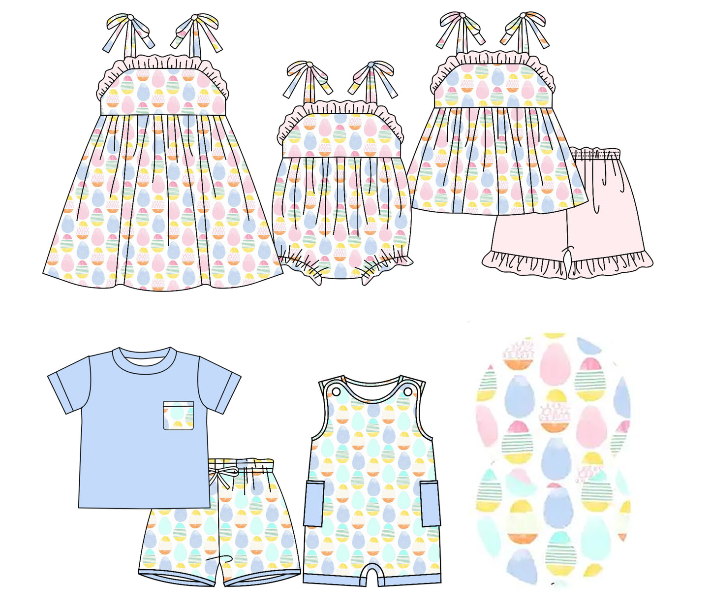 SR0900 RTS Easter girl romper 202312