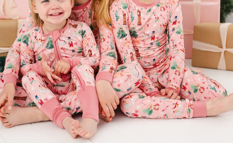 GLP1904 dancing Christmas pink sibling pajamas girl outfit preorder  202408