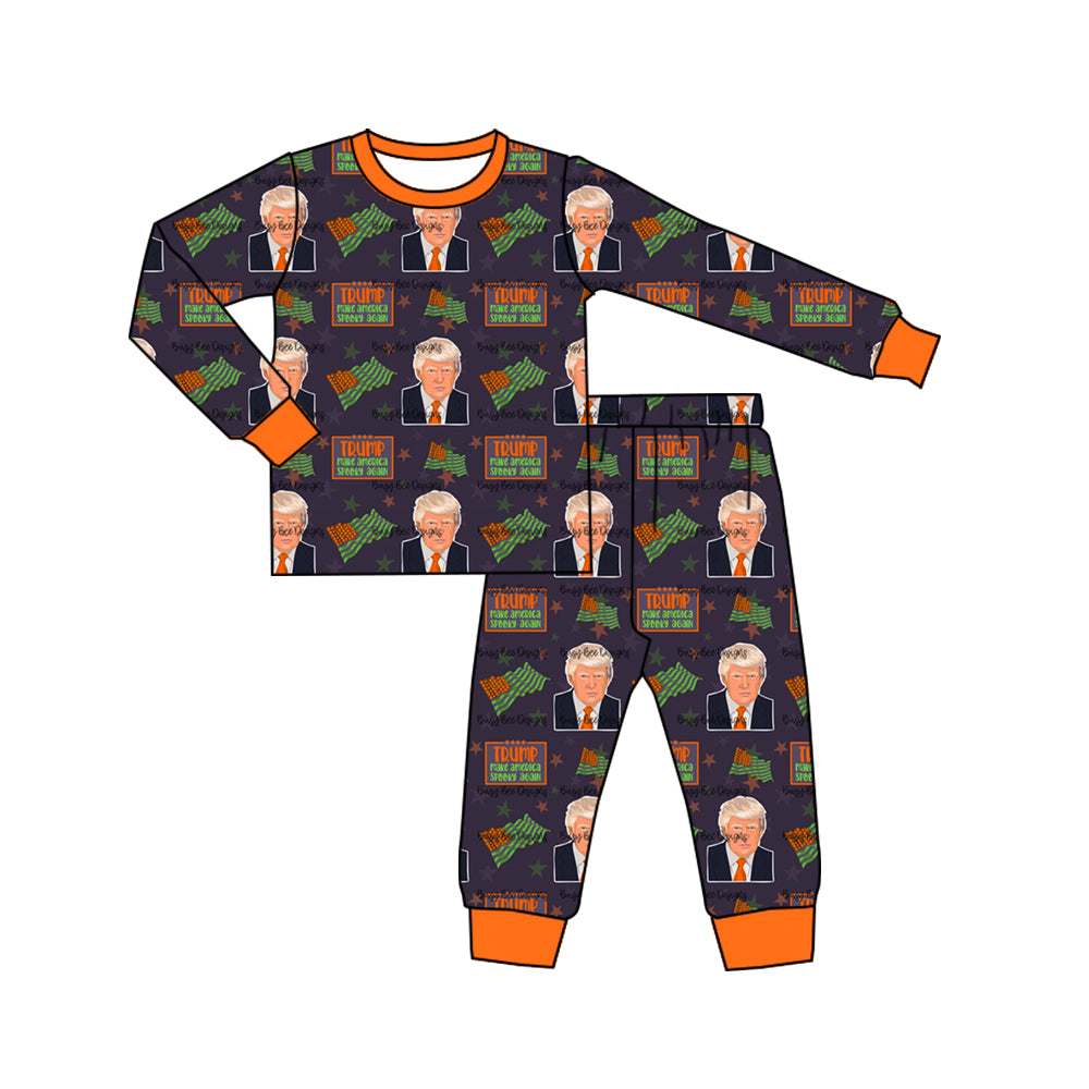 Trump custom MOQ3 kids pajamas outfit