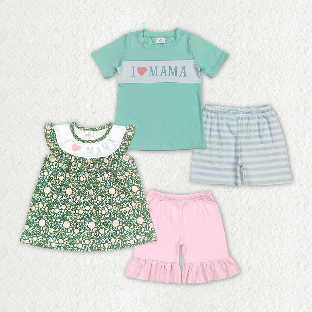 BSSO0751 love mama summer boy outfit 202404 sibling RTS