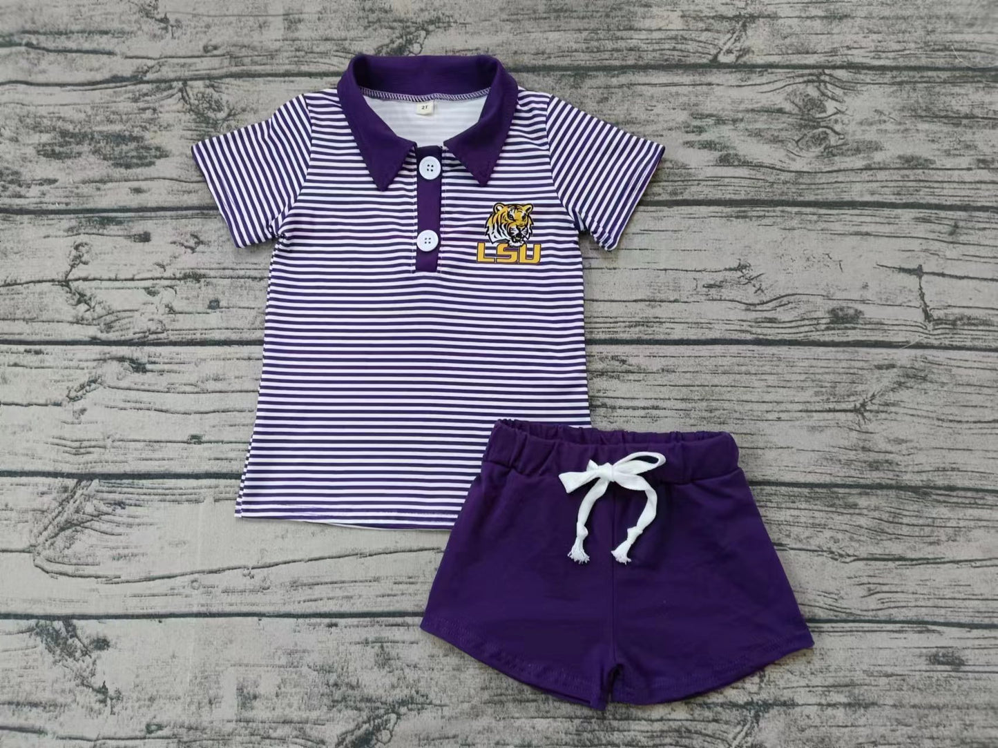 LSU custom MOQ3 kids Tiger team outfit