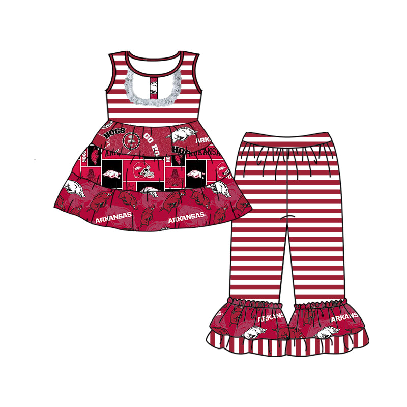 Arkansas razorback  CUSTOM MOQ3  girl  OUTFIT