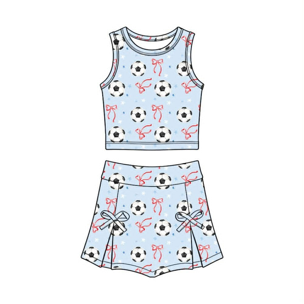 MOQ5 CUSTOM football bow girl skirt outfit 202602