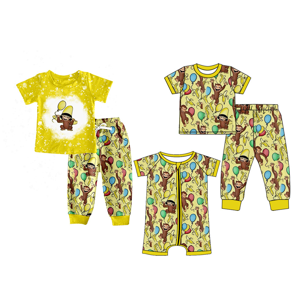 Monkey cartoon custom MOQ3 kids outfit