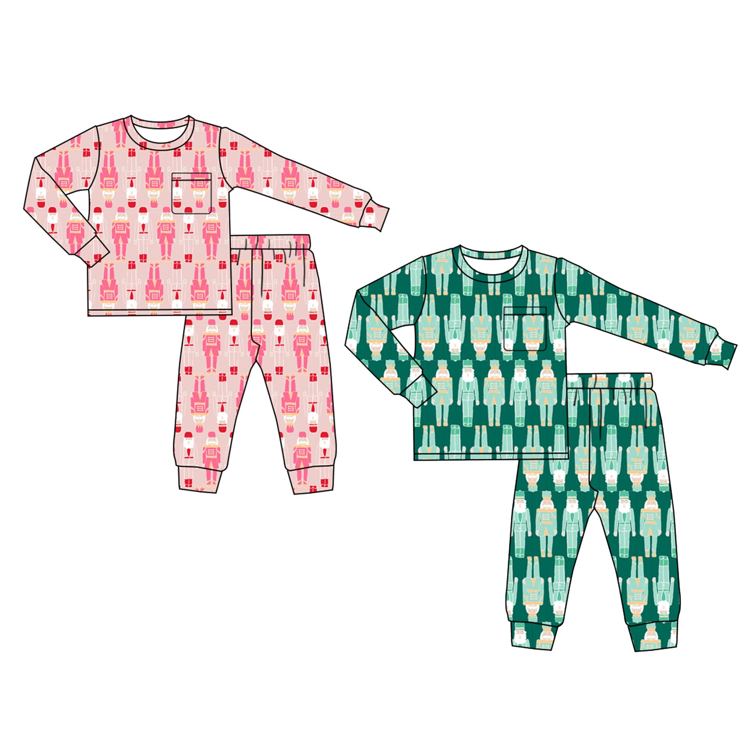 GLP2644 Christmas Nutcracker pajamas girl sibling  outfit 202507 preorder