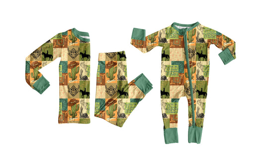 BLP1219 Wild West western boy pajamas outfit 202508 preorder