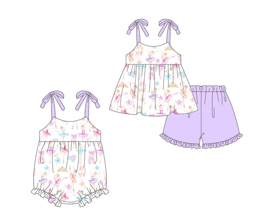 SR2741 western bow girl summer romper 202502  preorder