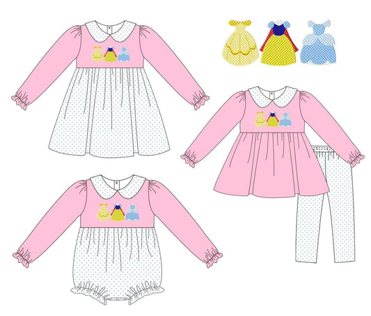 princess cartoon sibling GLP1853 long sleeve girl outfit   202408 sibling preorder