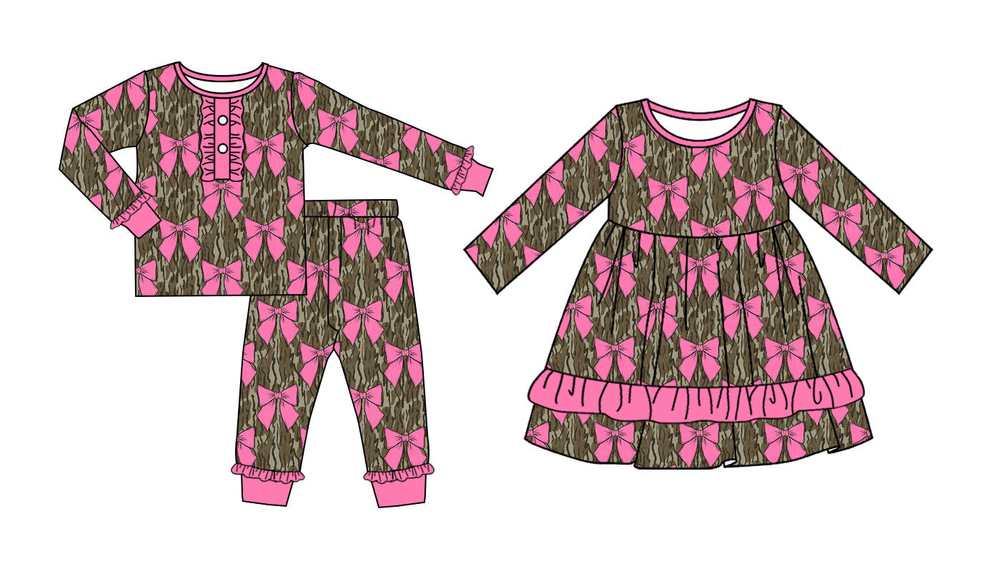 GLP2187 preorder camo bow  girl outfit 202410 sibling