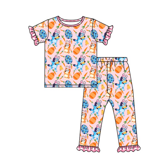 BSPO0 preorder Easter Bluey short sleeve girl pajamas outfit 202231214