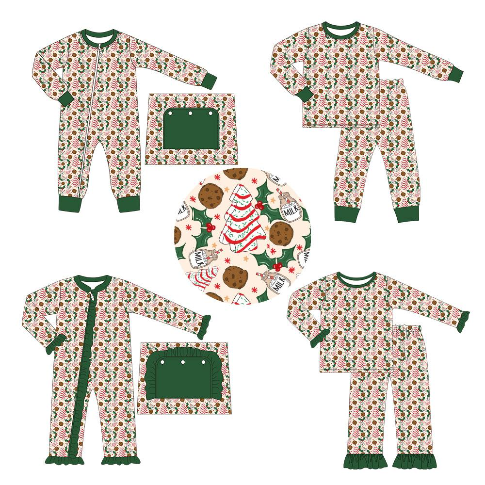 GLP1328 Christmas santa  girl pajamas outfit preorder 202405 sibling