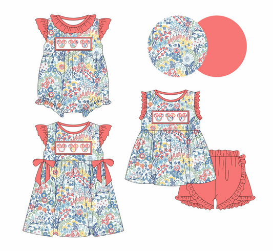 SR2705  preorder mouse bow  girl romper 202501