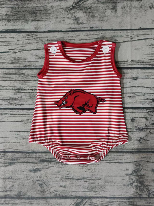 arkansas CUSTOM MOQ3 football team girl romper  (-(before 10th May --NO MOQ ))