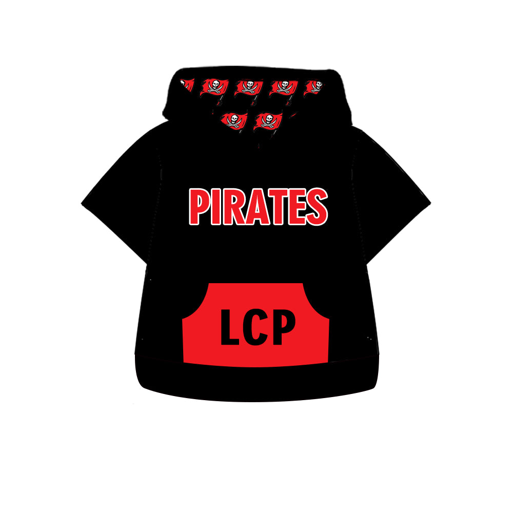 ADULT CUSTOM Pirates  black hoodie pockets  MOQ5