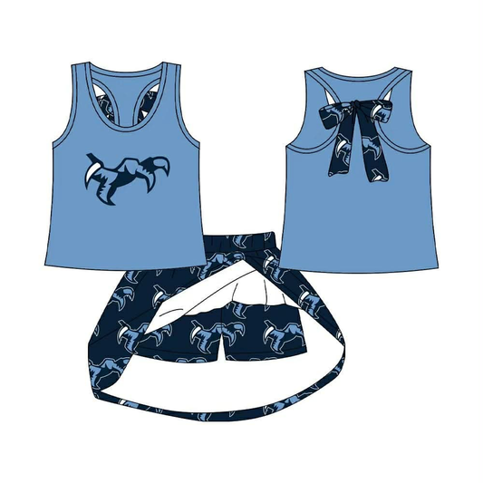 CUSTOM BLUE MOQ8 Yoga girl outfit Skirt 202602