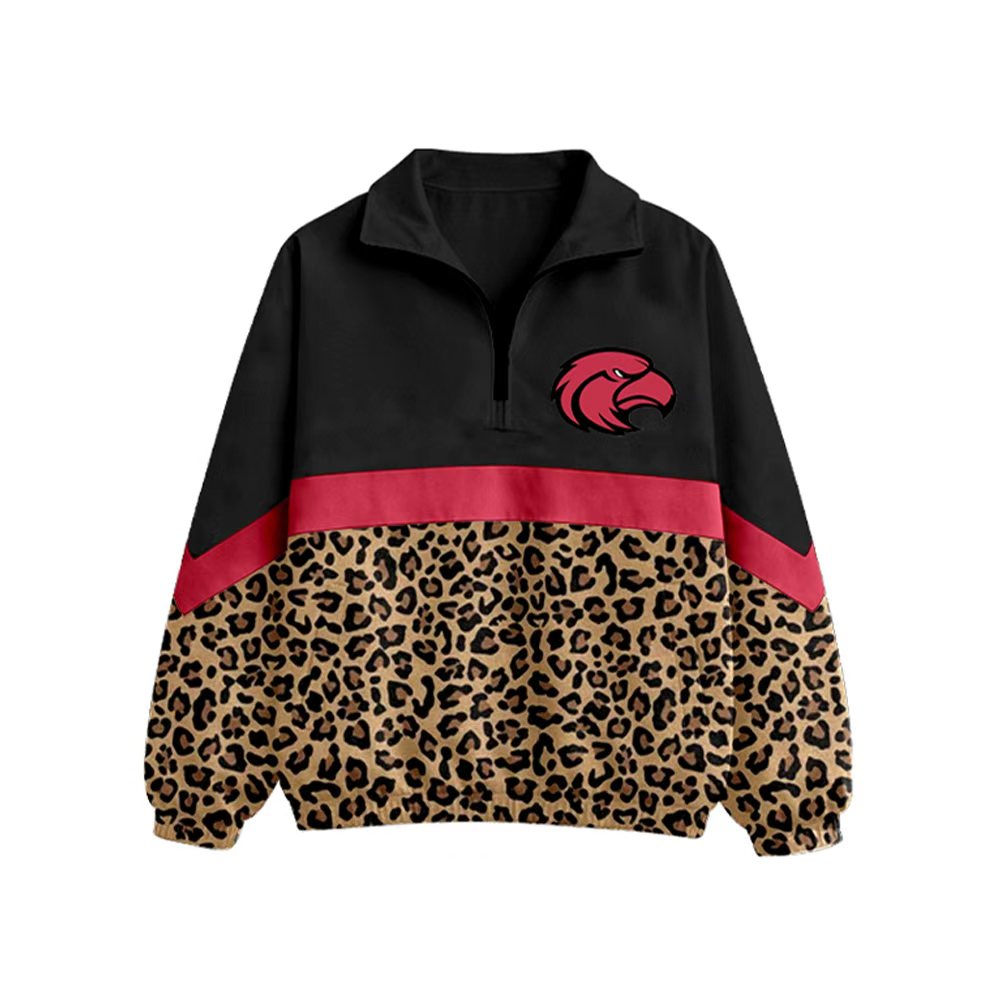 custom MOQ5 leopard red yoga western Jacket  children  boy coat