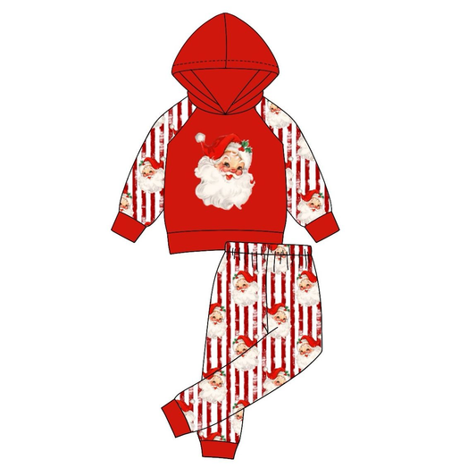 custom MOQ5  BLP0931 HOODIE Christmas Santa boy outfit
