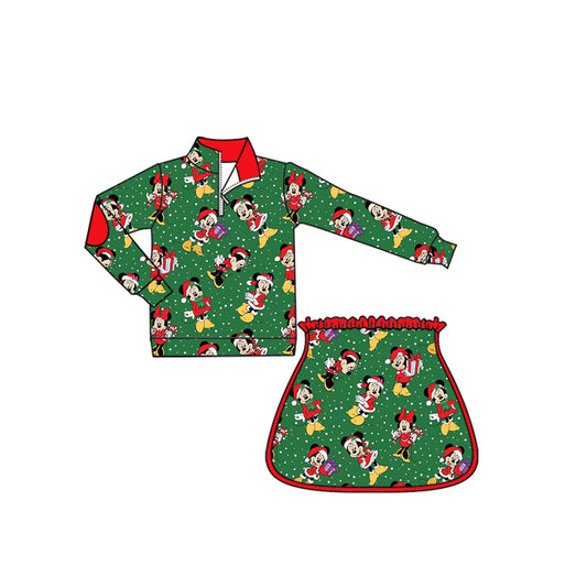 MOQ5 CUSTOM YOGA  Christmas MOUSE  sibling girl pajamas outfit 202508