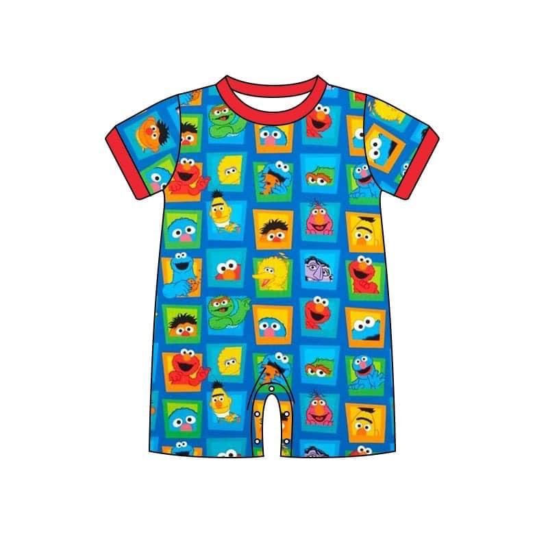 CUSTOM cartoon street MOQ 3 boy girl  romper