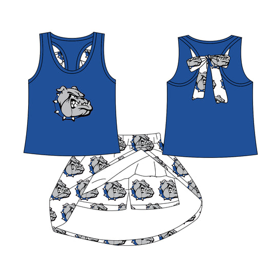 Bulldog CUSTOM football  MOQ5  kids outfit Skirt
