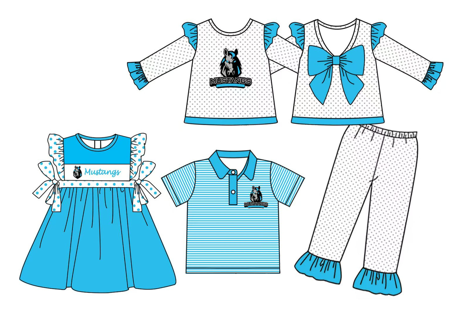 Bear BC BOW custom MOQ3 kids girl pajamas outfit