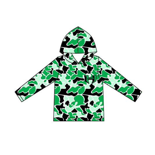 H camo Hoodie  CUSTOM football team boy clothes pullover  MOQ:8