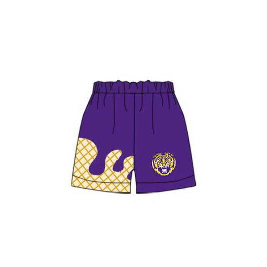 CUSTOM  boy PURPLE splatter ice cream drip shorts 202512