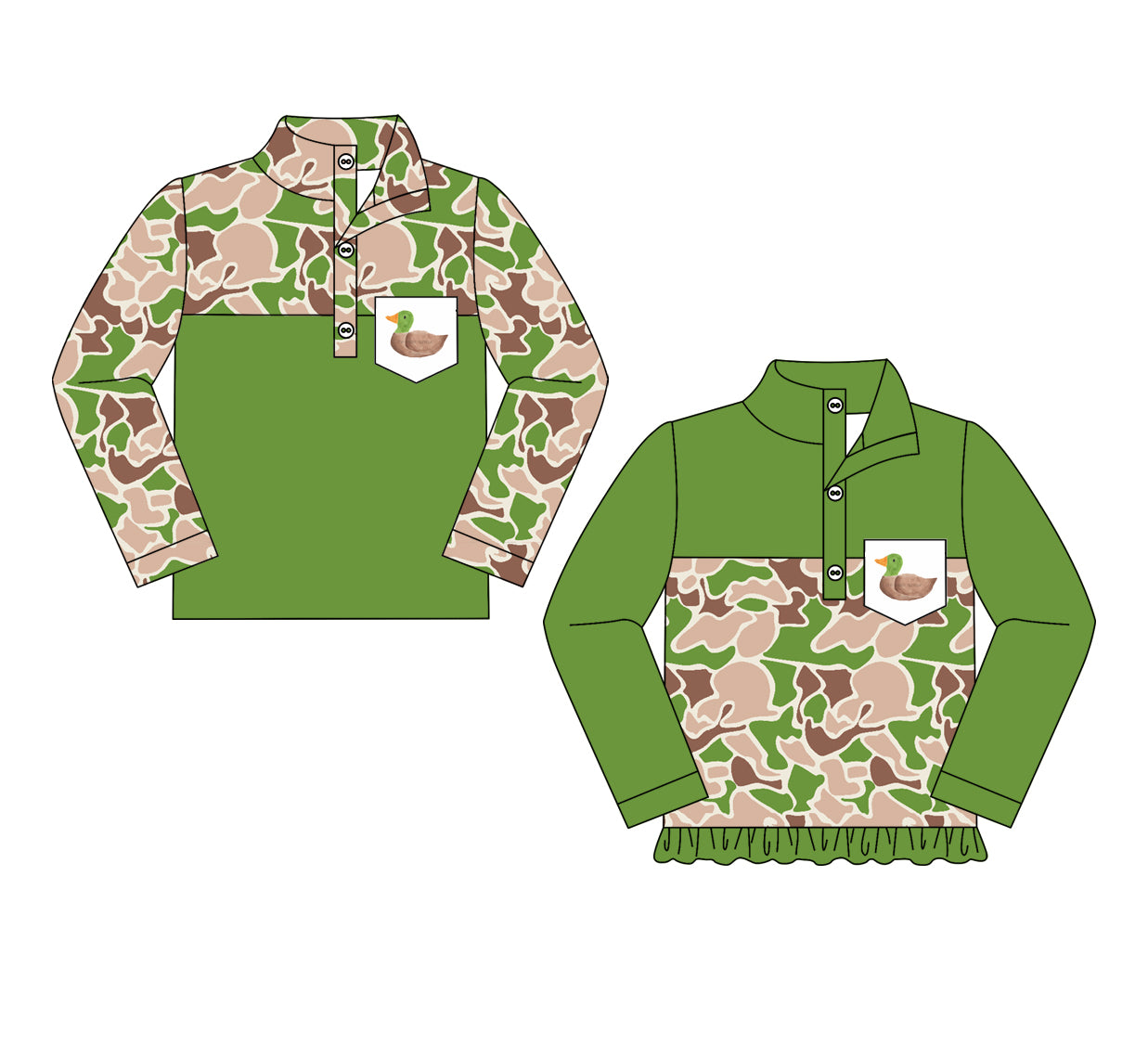 BT0935 long sleeve camo boy top coat pullover  202409 preorder