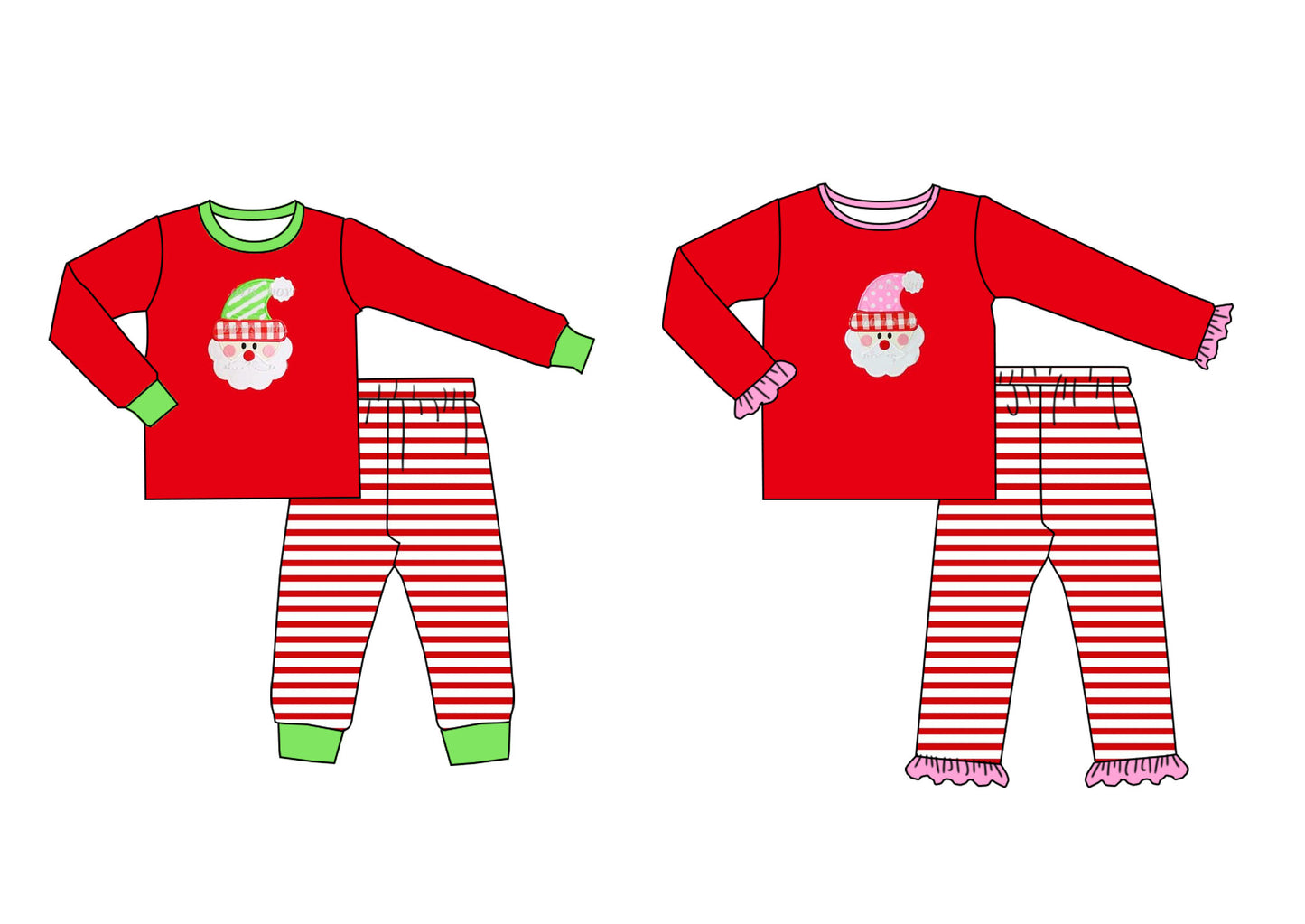 Christmas santa sibling BLP0690 preorder boy pajamas outfit 202407