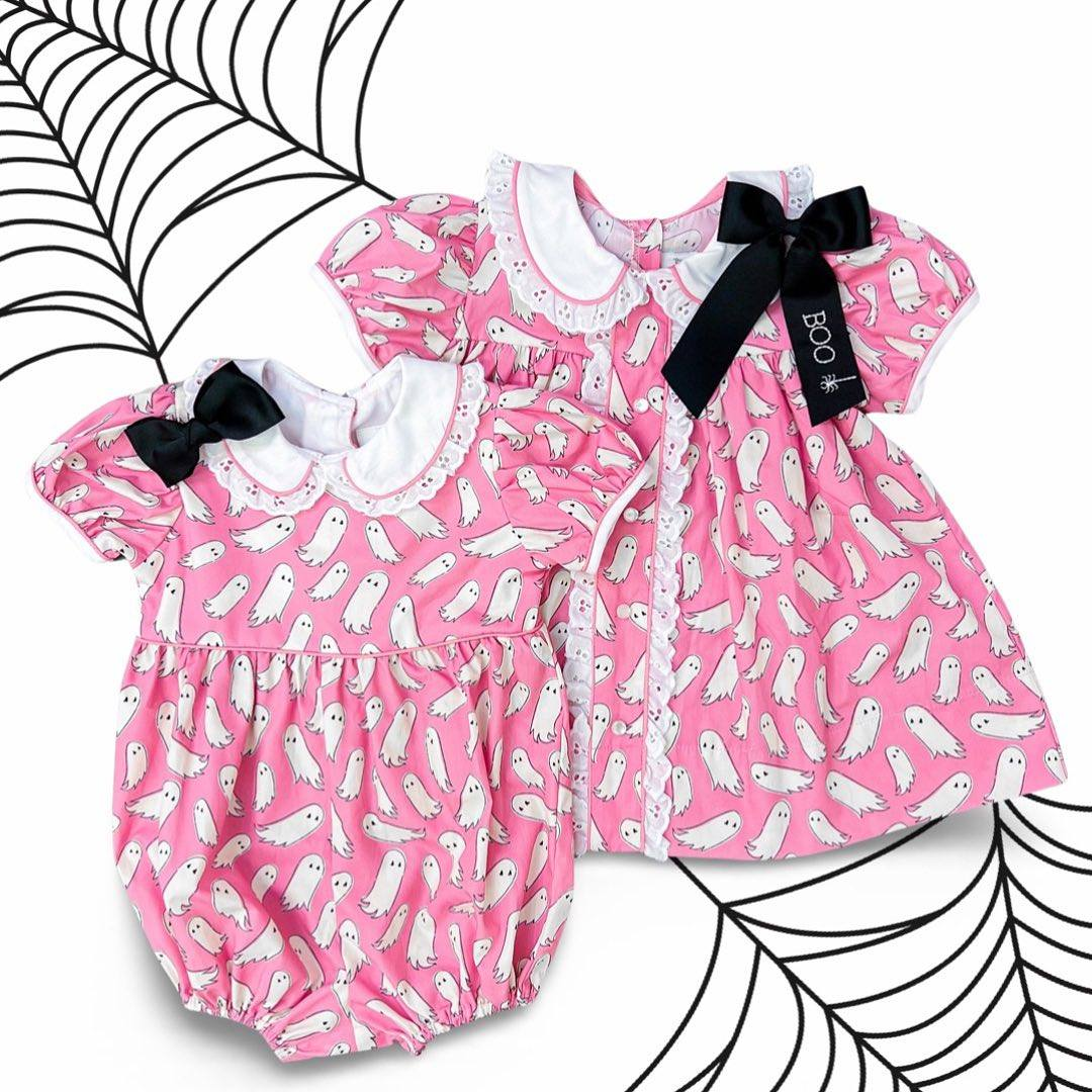 SR1930 Halloween boo girl  romper 202406 preorder sibling