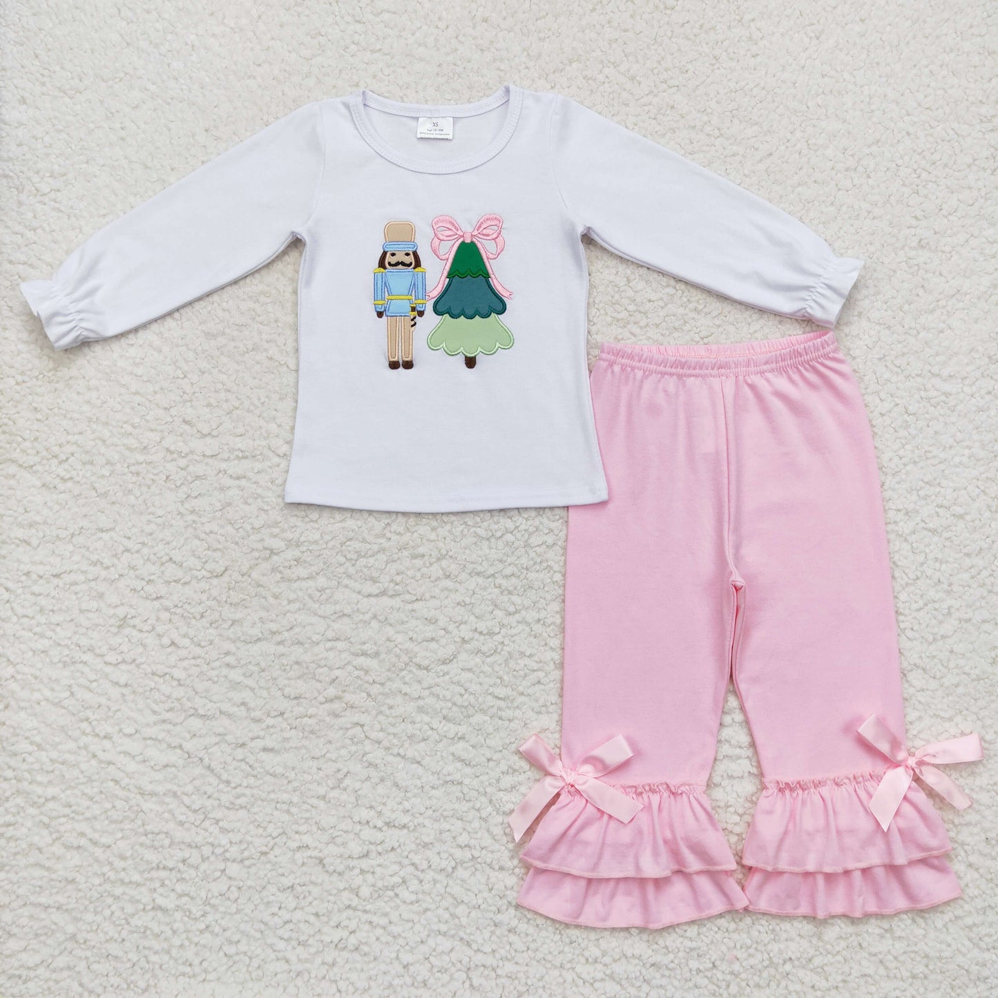 GLP0597 western long sleeve embroidery children girl christmas tree nutcracker outfit 20231005