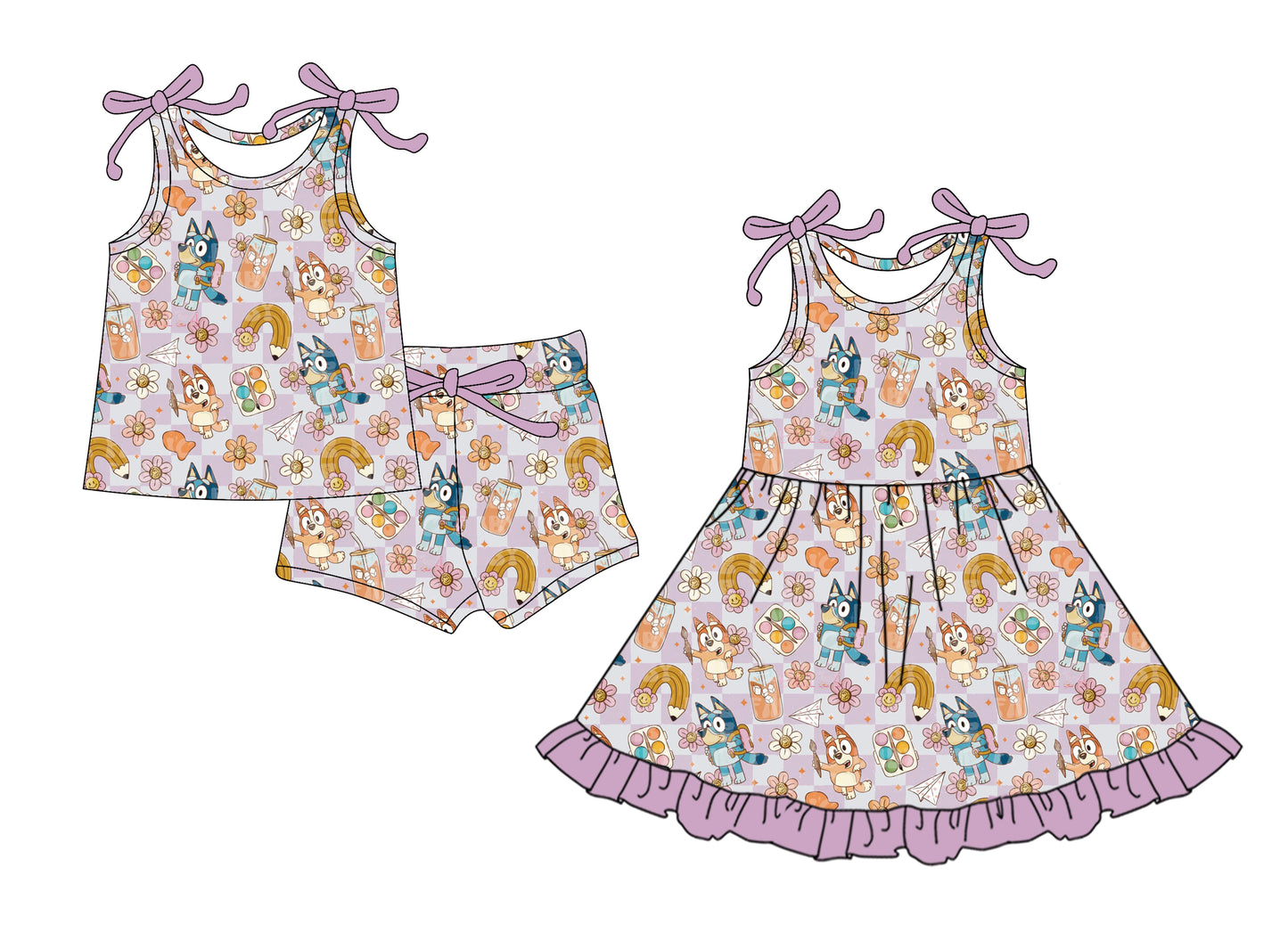 GSSO2579  preorder bluey western girl summer outfit 202504
