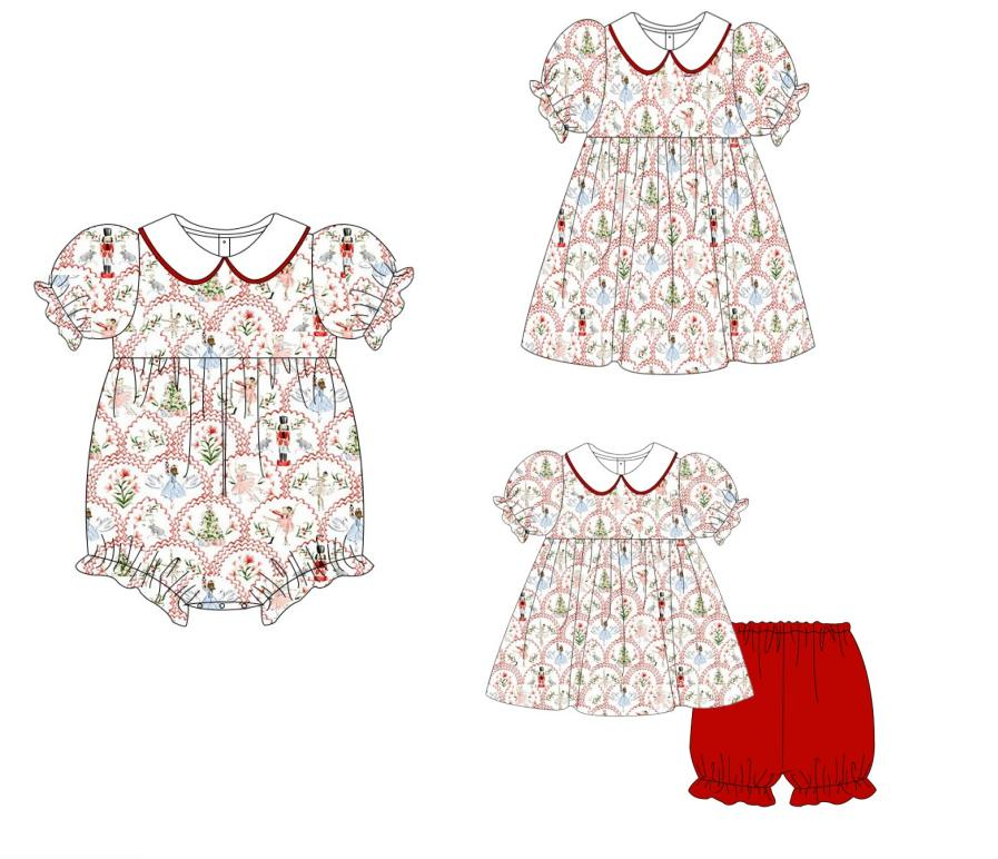 GSD1354  Christmas girl dress preorder 202405