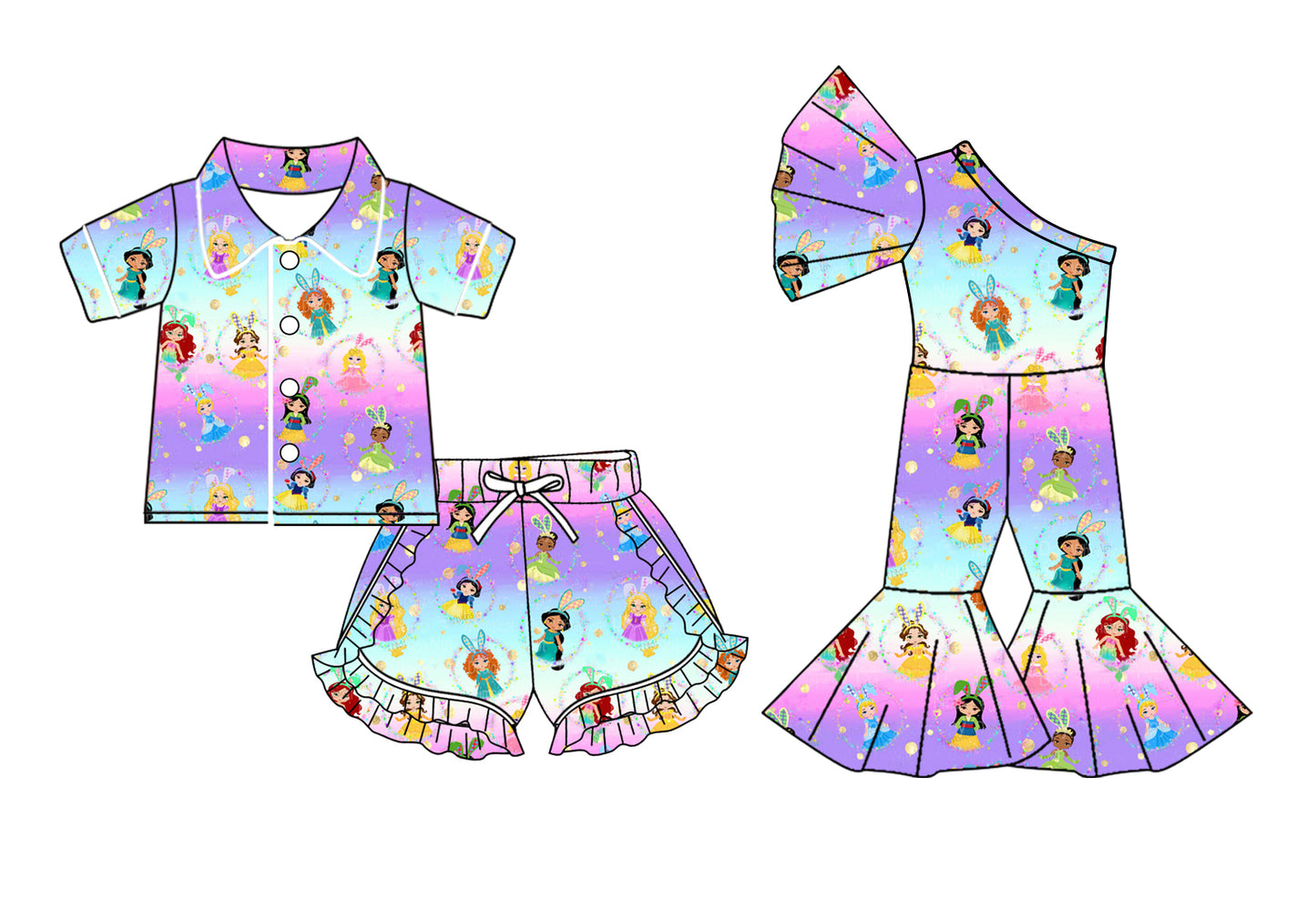 SR2179 princess girl jumpsuit overall 202411 preorder