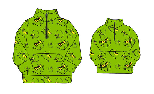 GT1173 adult women Christmas grinch  long sleeve top mama  202508 preorder
