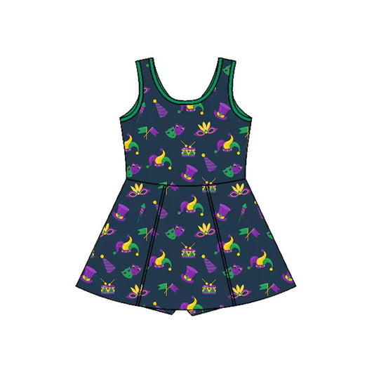CUSTOM MOQ8  YOGA Mardi Gras girl  dress 202509