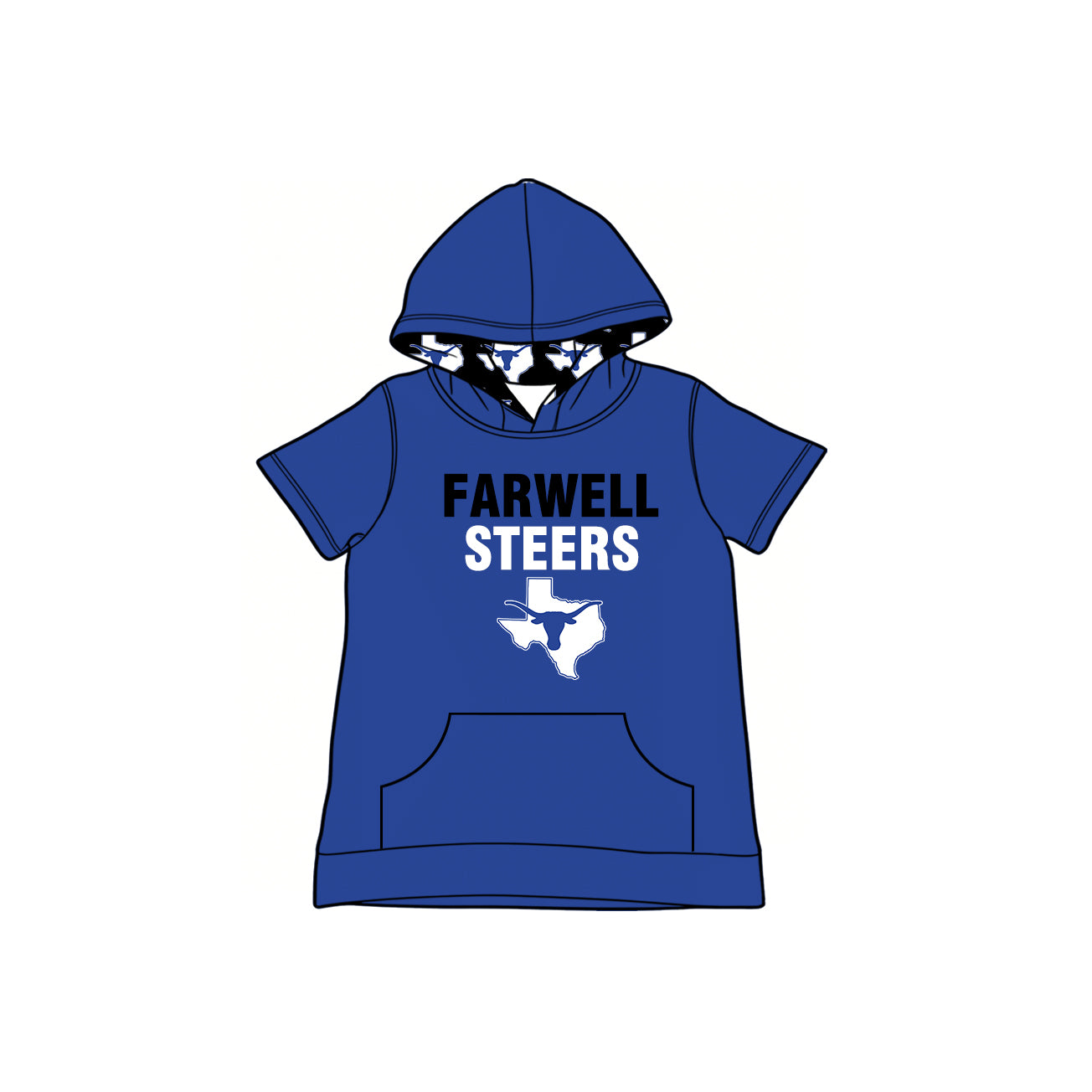 FARWELL STEERS Hoodie  CUSTOM football team boy clothes pullover  MOQ:5