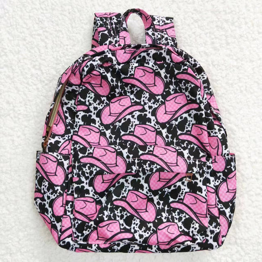 BA0038 10*13.9*4 inches western hat pink backpack bag 202405 RTS