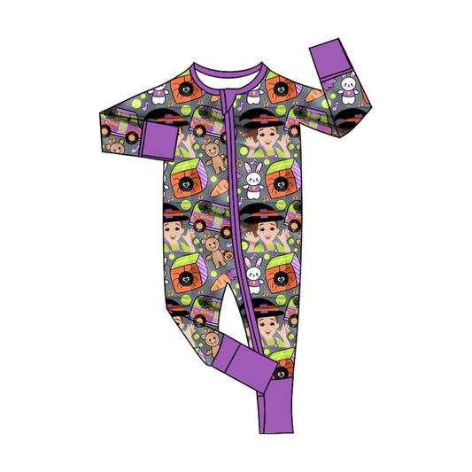 CUSTOM moq5  Bamboo 01 ms rachel halloween  boy western romper 202508 sibling