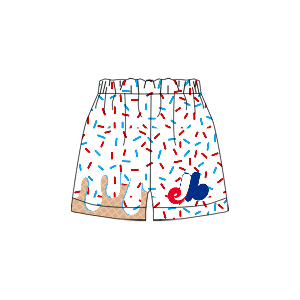 EXPOS MOQ3 CUSTOM  KIDS splatter ice cream drip shorts 202504