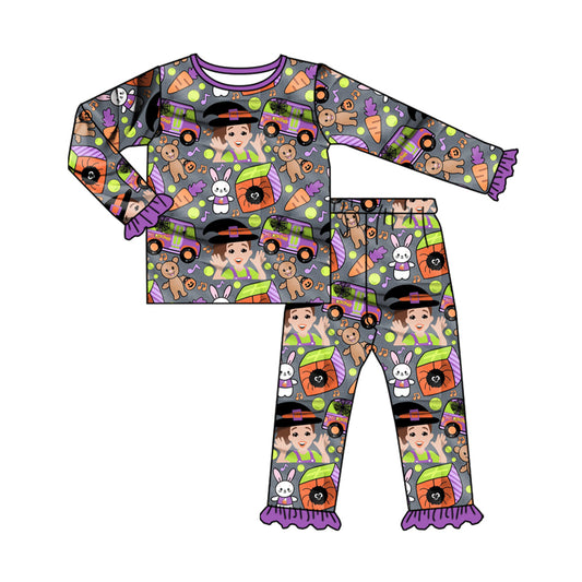 CUSTOM moq5 ms rachel halloween girls pajamas set 202508 sibling
