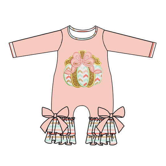 preorder pumpkin pink long sleeve children girl boy romper 20230602