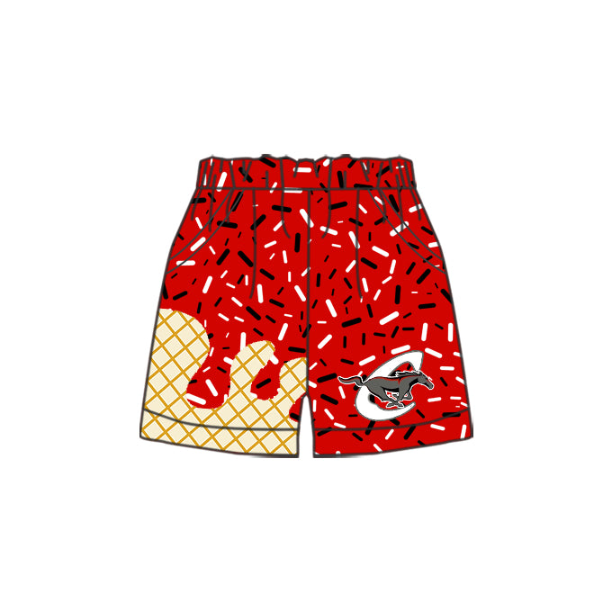 C horse Team MOQ3 CUSTOM  KIDS splatter ice cream drip shorts 202504