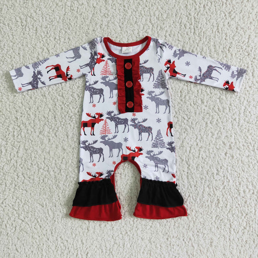 6A22-9 Christmas deer girl romper RTS 20230723