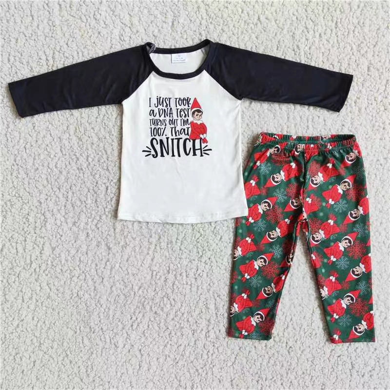 promotion B9-2 christmas cartoon long sleeve boy elf outfit 20230613