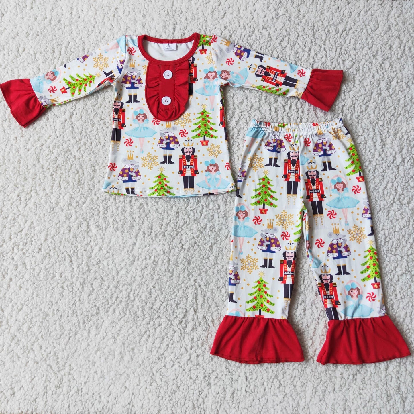 promotion 6 C7-5 christmas nutcracker long sleeve girl pajamas RTS 20230727