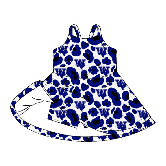Leopard  W Team Custom MOQ5 yoga kids girl dress  202607