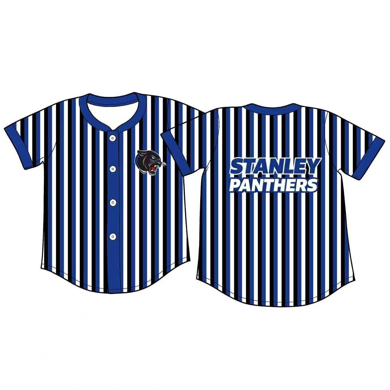 stripe Stanley Panthers CUSTOM football team boy clothes pullover  MOQ:5